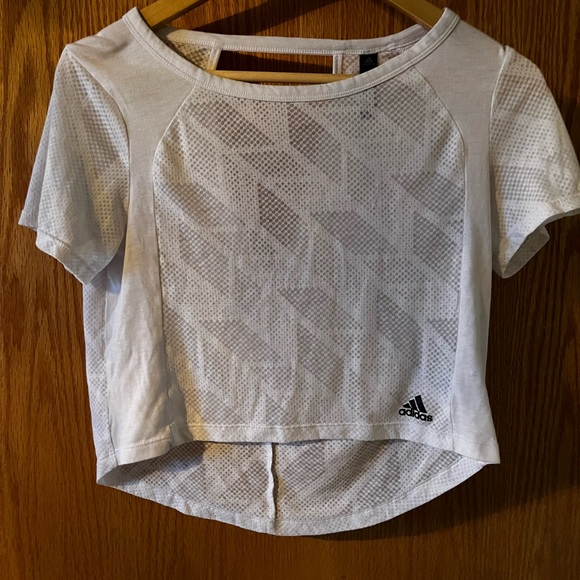 Open Back Short Sleeve Burnout Tee - Picture 2 of 4